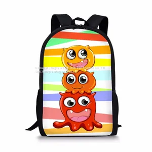 Cute Little Monster Kid School Bags Backpack Kindergarten Schoolbag 3D Cartoon Unisex Customized Logo Packing thumbnail-4