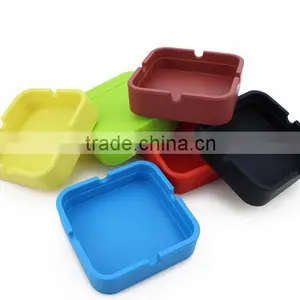 New Arrival Square Silicone Ashtray Ash Cinzeiro Smokeless Wholesale Silicone Ashtray Quality Choice thumbnail-5