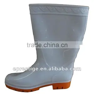 White PVC Rain Boot thumbnail-1