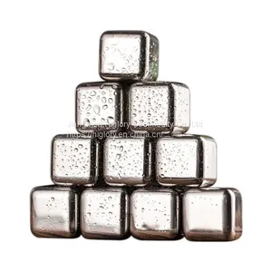Amazon Hot Selling 304 Stainless Steel Ice Cubes Customized Whiskey Chilling Stones With Tongs Chill thumbnail-5