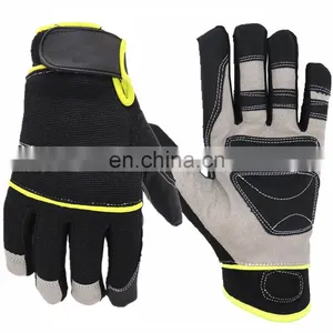 Factory Custom Protect Work Safety Anti Cutting Resistant Synthetic Leather Impact Mechanic Gloves thumbnail-1