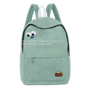 Corduroy School Backpack Bag Casual Bags Kids Bagpack Children School Backpack thumbnail-1
