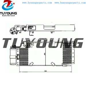 TUYOUNG HY-CN125 Auto A/c Condenser Fit for DAF CF 65 75 85 2000- 1356366 1342025 Size 555*250*38 mm thumbnail-1