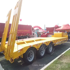 Low Flatbed Semi-trailer Hook Plate Semi-trailer Large Cargo Transportation thumbnail-3