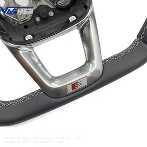 For Audi Q3 D-Shaped Alcantara Punched Leather S/RS Logo Steering Wheel With Paddles Assembly thumbnail-2