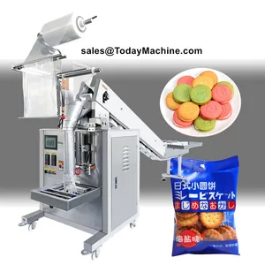 Chain Bucket Type Manual Filling Cake Corn Puffs Snacks Bag Packing Machine thumbnail-2