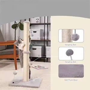 Meow Love Cat Scratching Tree Plush Interactive Cat Toy Scratching Post Simple Style Exercise thumbnail-5