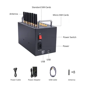 Rare 4G Lte Faster 8 Ports SMS Modem SMS Caster IMEI Change Bulk SMS Blaster Modem API SMPP Router USB Interface thumbnail-1