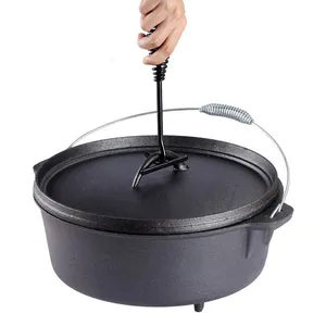 Camp Chef Classic 12 Dutch Oven - Cast Iron Dutch Oven Pot With Lid for Indoor & Outdoor Cooking - 12