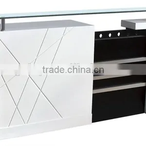 Black and White Elegant Classic Checkout Receiption Counter, Barber Salon Shop Equipment Supplies thumbnail-3