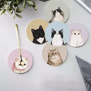 Customized Printed Absorbent Diatomite Cup Coaster Manufacturer thumbnail-1