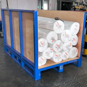 Industrial Foldable Metal Pallet for Textile Rolls – Powder-Coated Rust Resistance thumbnail-2