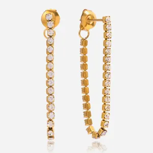 Fashion Jewelry Set Stainless Steel Necklace and Earrings Wholesale thumbnail-4
