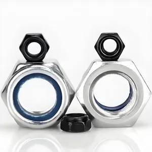 Stainless Steel DIN 985 Nylon Insert Lock Nut Hex Lock Nut Fastener thumbnail-4