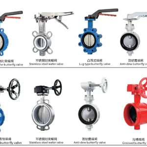 Cast Iron Steel Full PTFE Lined Flange End Wafer Type Butterfly Valve thumbnail-4