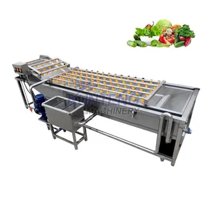 Multifunctional Air Bubble Fruit & Vegetable Washing Machine With Conveyor Belt Shrimp Mussel Cleaning Machine Potato Cleaner EPC thumbnail-1