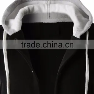 Baseball Varsity Jacket Contrast Sleeve Fleece Hoodie thumbnail-2