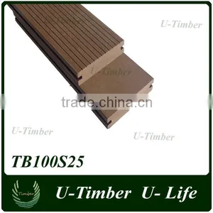 Colourful on Line Embossed Wood Grain Wpc Decking Exported to Europe thumbnail-5