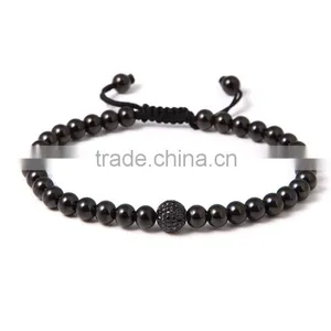 2016 New Fashion Bead Bracelet With Buddha Head Charm Bracelet Black Bracelet Wrap Bracelet thumbnail-6