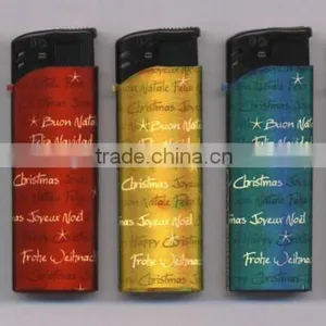 High Quality Disposable or Refillable Electronic Plstic Gas Lighter FH-809 With Wrpped Sticker thumbnail-5