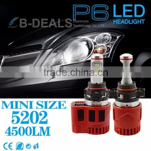 B-deals P6 45W LED Headlight for Cars Mini Size H4, H7, H8, H9, H10, H13, H16, 9004, 9007, 5202 thumbnail-5