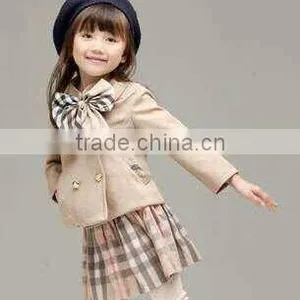 Autumn Winter Brand Children Bowknot Coat Girl Coat Kids Coat Baby Coat thumbnail-3