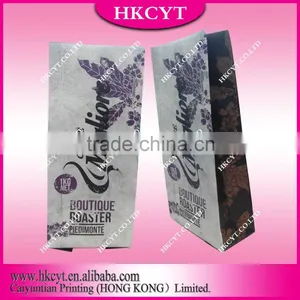 Factory Price Flat Bottom Kraft Paper Bag for Coffee Beans 250g thumbnail-6