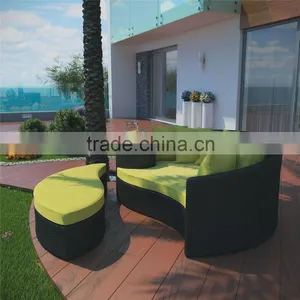 Rattan Daybed With Canopy Cheap Outdoor Waterproof Round Patio Antique Bamboo Indoor Daybed thumbnail-6