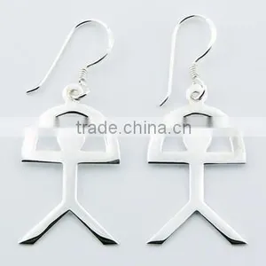 Indalo Sterling Silver Earrings Prehistoric Magical Symbol thumbnail-1