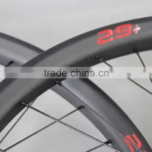 2016 Ican 29+ Carbon Wheels 29 Plus Carbon Fat MTB Wheelset Rim 50mm Width Double Wall Hookless Tubeless Compatible thumbnail-6
