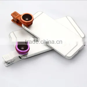 2 in 1 High Quality Optical Glass Abs Clip Mobile Phone Camera Lens thumbnail-2