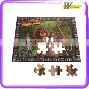 Fashionable Cartoon Africa Lion and Boy ElephantGiraffe Girl Hippo Lion Panda Running 48 PCS Jigsaw Puzzle thumbnail-2