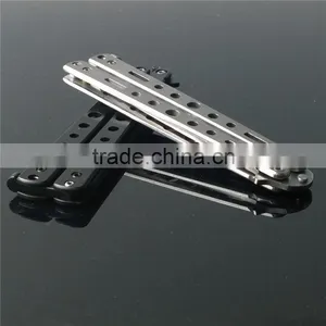 Hot Cheapest Practice Butterfly Muti Functional Metal Balisong Trainer Training Knife Tool Free Shipping thumbnail-1
