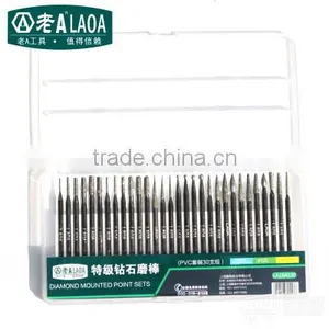 LAOA30pcs Set 3mm Free Shipping Diamond Grinding Tools Emerald Jade Carving Tools Rod Mill thumbnail-6