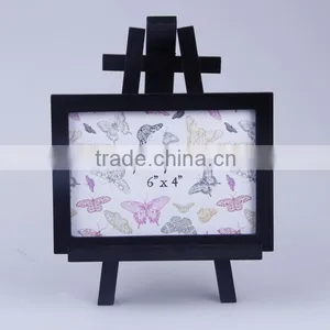 Black Colour Fancy 4*6" MDF Photo Frame With Stand thumbnail-1