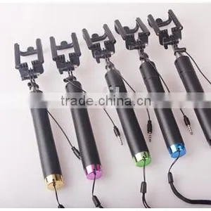 2015 Newest Wired Selfie Stick With Foldable Holder for Camera Monopod and Smartphone thumbnail-1
