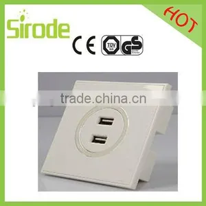 High Quality Shinging White Home USB Charger 2 Port thumbnail-1