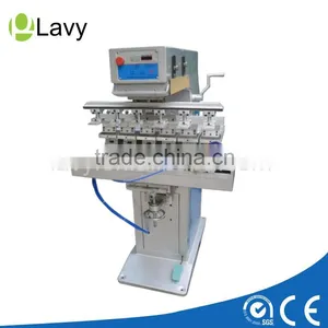 Six Colors Pneumatic Pad Printing Machine With Shuttle thumbnail-1
