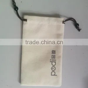 High Quality Velvet Fabric Pouch for Earings With Silver/golden Logo thumbnail-5