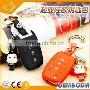 3 Button Eco-friend Silicone Car Remote Key Holder Shell For KA K3 K4 K5 Forte Cerato Rio Optima Sportage thumbnail-1