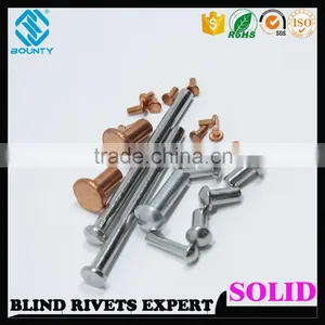 ZINC PLATED PAN HEAD STEEL SOLID RIVETS thumbnail-1
