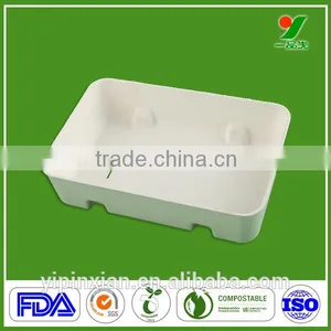 Wholesale Eco-friendly Biodegradable ODM/OEM Bagasse Packing Molded Pulp Buffering Packaging Tray With Competitive Price thumbnail-1