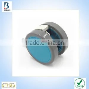 China BL Fashion Cheap 64mm Blue Grip Ring Stem TPR Furniture Appliance Swivel Caster Wheels thumbnail-3