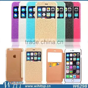 Flip PU Leather Case With Window for IPhone 6 Plus 5.5", Window View Smart Case for IPhone 6 Plus thumbnail-6