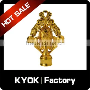 KYOK Wrought Iron Curtain Rod Finials,chrome Curtain Rod Finials,colored Glass Finials thumbnail-2