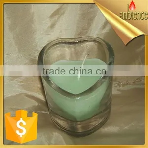 Decoration Candle Heart Shaped Wedding Candle Glass Jar Candle thumbnail-3