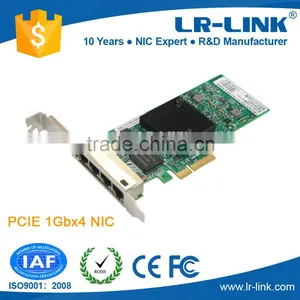 LREC9714HT Intel I350 4 RJ45 Port PCIe Network Card Compatible I350-T2 thumbnail-1