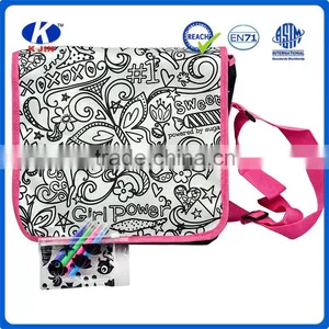 Customized Recycle Kids Single Shoulder Drawing Bag Back to School Students thumbnail-4