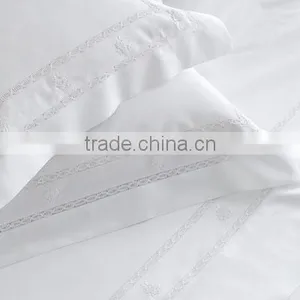 Hemstitch and Hand Embroidered Cotton Bedding Set thumbnail-5