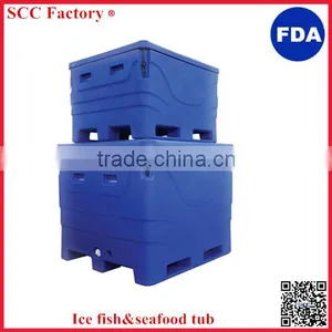 Insulated Large Fish Cooler Box Transport Ice Fish Tubs Storage Fish Bin thumbnail-1